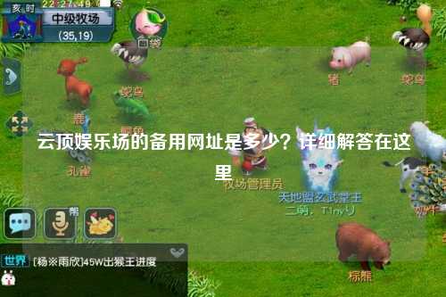 云顶娱乐场的备用网址是多少？详细解答在这里